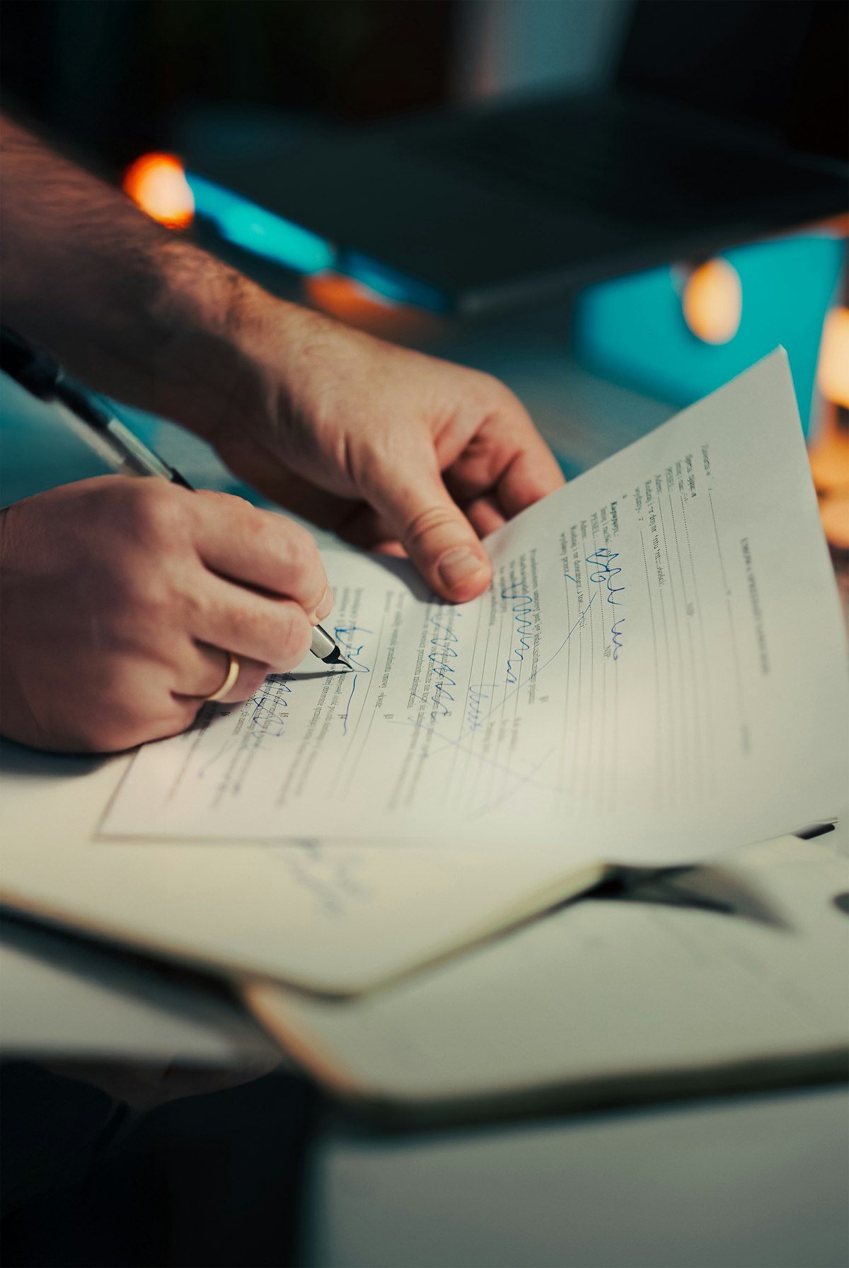 Signature d'un dossier de demande d'aide
